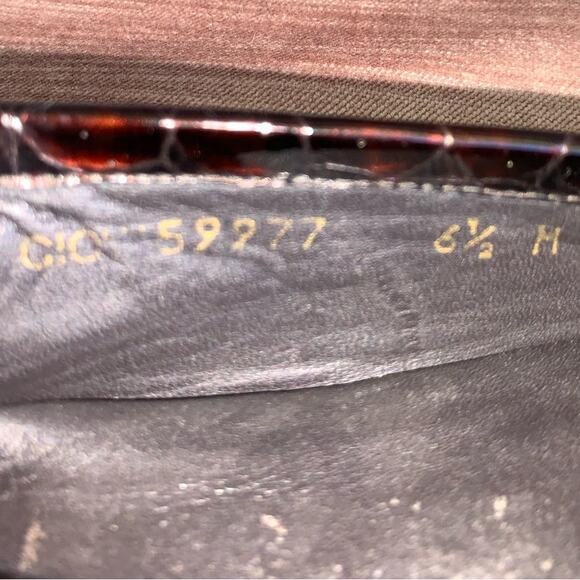 Stuart Weizman Embossed Croc Driving Moccasin Tassel Loafers Size 6.5 - Picture 8 of 8